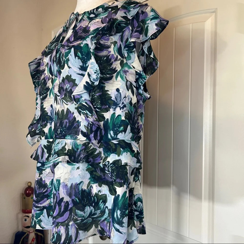 Ava & Viv floral print blouse, 1X - Picture 7 of 8